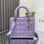 【 Lady Dio. r My ABC 】 "Purple Sheepskin" /Five grid sheepskin/