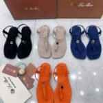 Loro Piana's new women's flip-flops with metal clasp