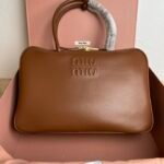 Miu Miu [Brown Shipment]Newly upgraded long handle briefcase ✨