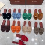 Loro Piana's new women's flip-flops with metal clasp