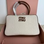 MiuMiuMiu's new canvas briefcase,