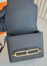 Roulis19cm Evercolor leather top craftsmanship wax thread full seam CK89 black gold buckle - Image 4