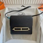 Roulis19cm Evercolor leather top craftsmanship wax thread full seam CK89 black gold buckle - Image 9