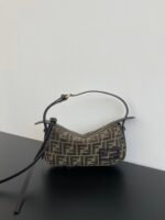 Fendi dark brown hand sewn bag