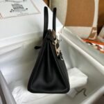 Birkin 25cm Rock Black Swift Silver Buckle Fully Hand sewn - Image 2