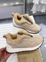 [Brunello cucinelli] New Fall/winter BC women's striped suede casual wool line sneakers - Image 16