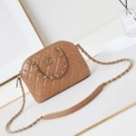 Chanel waxed sheepskin shell bag