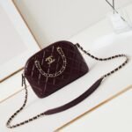 Chanel waxed sheepskin shell bag