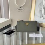PRADA cross pattern card bag coin purse