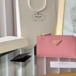 PRADA cross pattern card bag coin purse