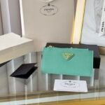 PRADA cross pattern card bag coin purse