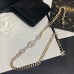 Chanel Full Diamond Double C Necklace - Image 2