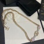 Chanel Full Diamond Double C Necklace