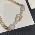 Chanel Full Diamond Double C Necklace - Image 3