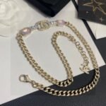 Chanel Full Diamond Double C Necklace - Image 4
