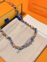Louis Vuitton letter colored enamel necklace - Image 3