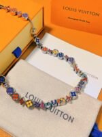 Louis Vuitton letter colored enamel necklace - Image 5