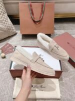 Loro Piana classic loafers Single shoe Wool single shoe - Image 4