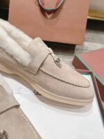 Loro Piana classic loafers Single shoe Wool single shoe - Image 7