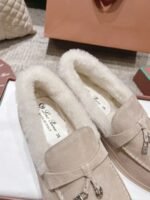 Loro Piana classic loafers Single shoe Wool single shoe - Image 6