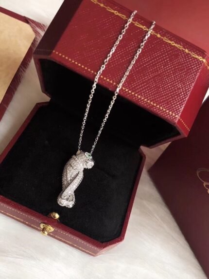 Cartier Leopard Series Full Diamond Leopard Necklace