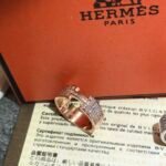 Hermes Ring Rose Gold Platinum Gold 6-8 - Image 4