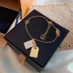 Louis Vuitton Gold and Silver Double Brand Two Color Bracelet - Image 5
