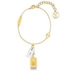 Louis Vuitton Gold and Silver Double Brand Two Color Bracelet - Image 2