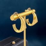 PRADA C-shaped triangular logo earrings - Image 4