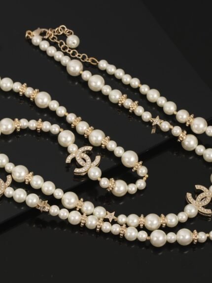 Chanel Double C Pearl Necklace