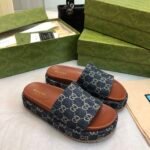GUCCI summer's latest limited edition platform slippers