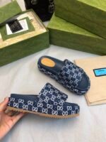 GUCCI summer's latest limited edition platform slippers - Image 2