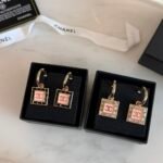 Chanel Double C Middle Square Earrings/Earrings - Image 3