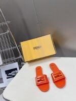 Fendi classic F button slippers