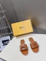 Fendi classic F button slippers