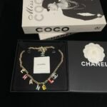 Chanel oil dripping enamel necklace