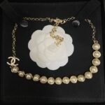 Chanel Half Chain Half Pearl Necklace - Image 2