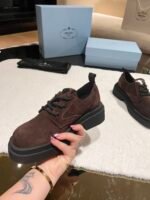 PRADA Classic Triangle Logo Single Shoes - Image 7