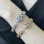 Cartier single headed spotted leopard bracelet