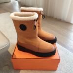 Hermes 24ss autumn and winter new boots! Classic boot shape+British color blocking design