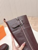 HERMES Hermes autumn and winter fashion show high boots knight boots - Image 7