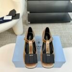 Prada chunky heels and bow Mary Jane shoes