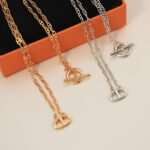 Hermes OT Buckle Full Diamond Necklace - Image 3