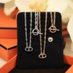 Hermes OT Buckle Full Diamond Necklace