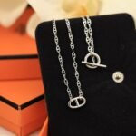 Hermes OT Buckle Full Diamond Necklace - Image 4