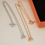 Hermes OT Buckle Full Diamond Necklace - Image 6